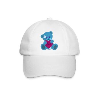 Bär verliebt - Baseballkappe - Weiß/Weiß - Vorne