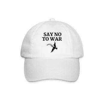 say no to war - Baseballkappe - Weiß/Weiß - Vorne