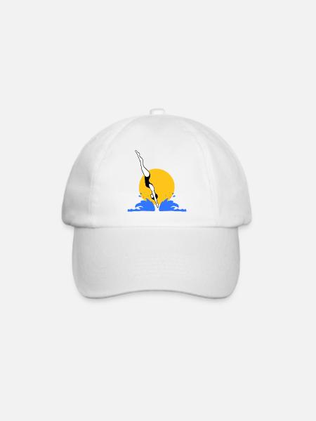 Sprung ins Wasser - Baseballkappe - Weiß/Weiß