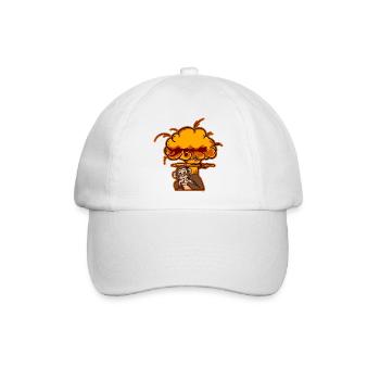 Monkey On The Button - Baseballkappe - Weiß/Weiß - Vorne