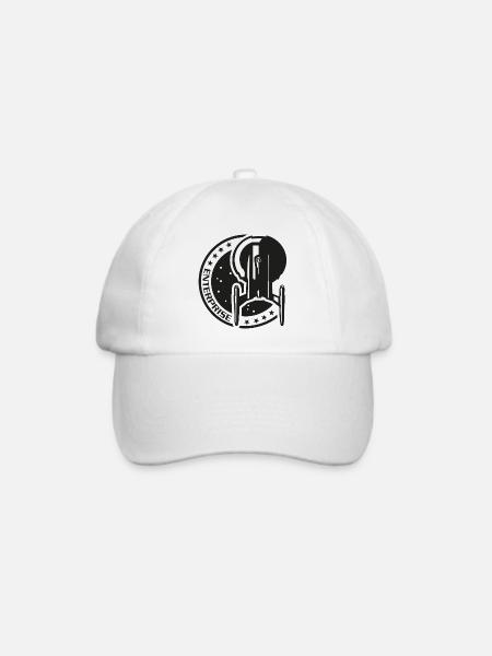 Star Trek Enterprise Raumschiff Logo - Baseballkappe - Weiß/Weiß