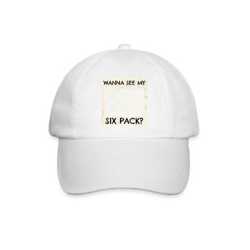 Flugzeug Pilot Fliegen Sixpack Cockpit I Geschenk - Baseballkappe - Weiß/Weiß - Vorne