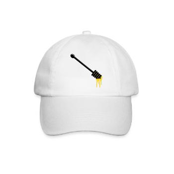 Honiglöffel mit Honig - Baseballkappe - Weiß/Weiß - Vorne