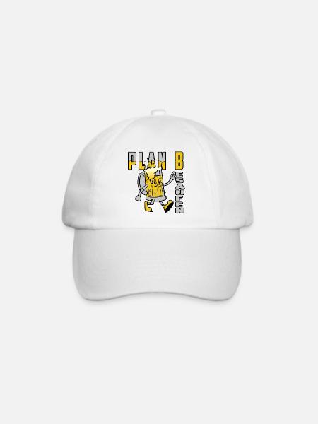 Plan B Besaufen - Baseballkappe - Weiß/Weiß