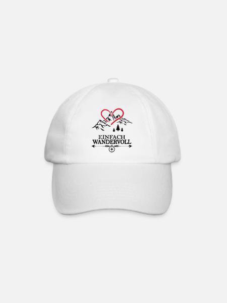 bergwandern wandervoll wanderung servus alpin - Baseballkappe - Weiß/Weiß