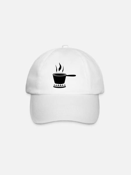 Gas-Milchpfanne - Baseballkappe - Weiß/Weiß