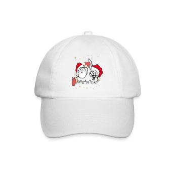 Dreamteam Weihnachtsmann und Osterhase - Baseballkappe - Weiß/Weiß - Vorne