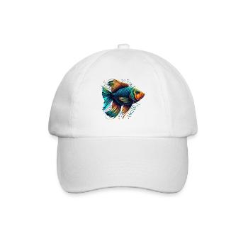 Bunte Fische - Baseballkappe - Weiß/Weiß - Vorne