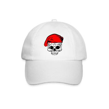 Skelettrotes Barett - Baseballkappe - Weiß/Weiß - Vorne