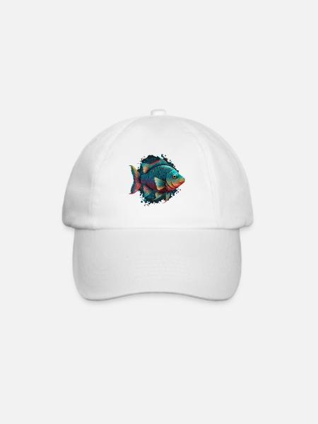 Regenbogenfisch - Baseballkappe - Weiß/Weiß