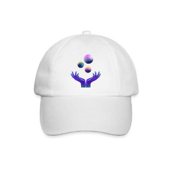 Grafik, Universum, Planet - Baseballkappe - Weiß/Weiß - Vorne