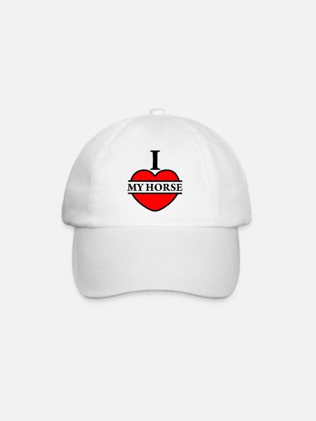 Ich liebe mein Pferd - Baseballkappe - Weiß/Weiß