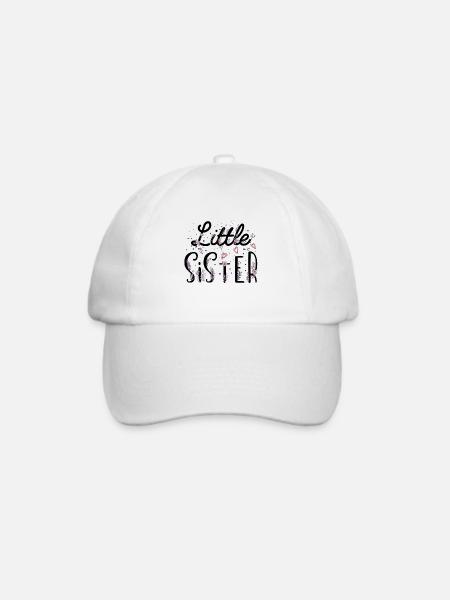 Kleine Schwester, Schwestergeschenk, befördert zu Little sis - Baseballkappe - Weiß/Weiß