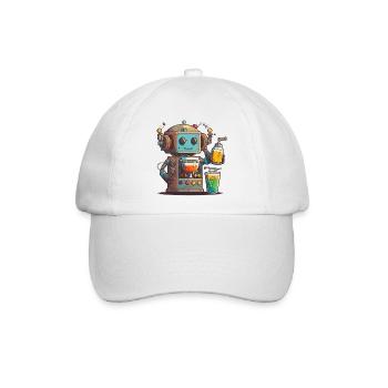 Roboter-Mixologe - Baseballkappe - Weiß/Weiß - Vorne