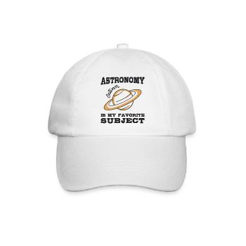 Astronomie ist mein Lieblingsthema, Planet Saturn - Baseballkappe - Weiß/Weiß - Vorne