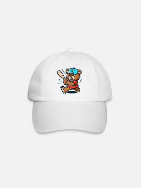 Bären-Teig - Baseballkappe - Weiß/Weiß