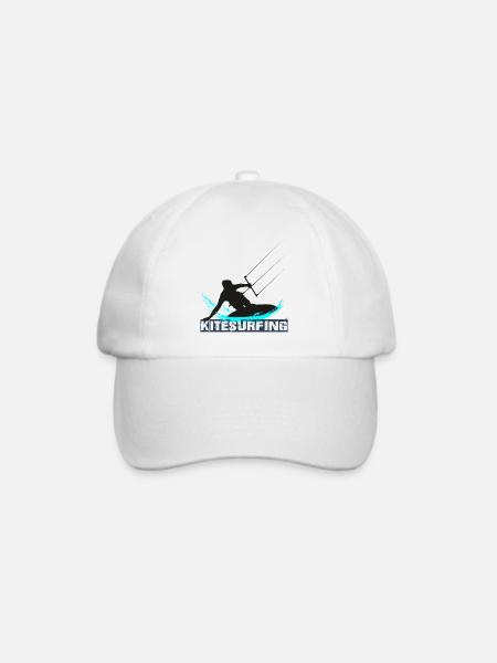 Kitesurfing - Baseballkappe - Weiß/Weiß