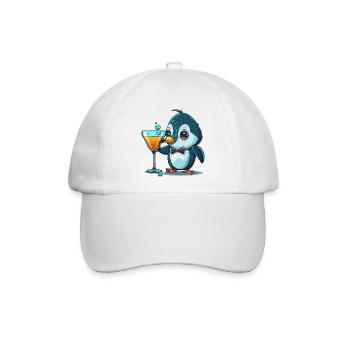 Ausgefallener Pinguin - Baseballkappe - Weiß/Weiß - Vorne