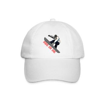Snowboard Ride or Die - Baseballkappe - Weiß/Weiß - Vorne