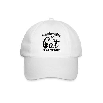 Kann keine Kinder haben meine Katze ist allergisch - Baseballkappe - Weiß/Weiß - Vorne