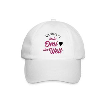 Wir haben die beste Omi der Welt - Baseballkappe - Weiß/Weiß - Vorne