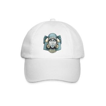 Aztekische Göttin Chalchiuhtlicue Farbe - Baseballkappe - Weiß/Weiß - Vorne