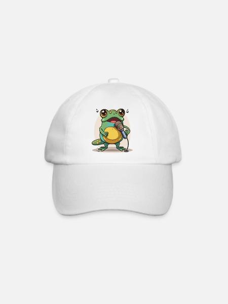 Frösche Melodie - Baseballkappe - Weiß/Weiß