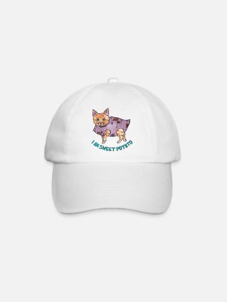 Ich bin Süßkartoffel - Baseballkappe - Weiß/Weiß