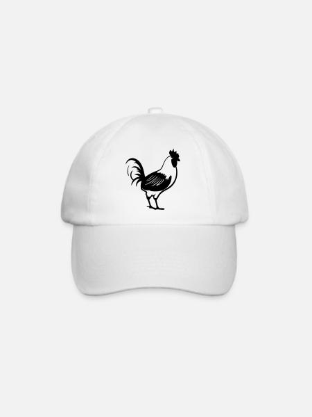 Henne - Baseballkappe - Weiß/Weiß