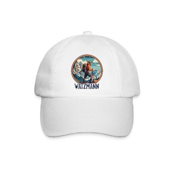 Watzmann Shop Shopping Andenken Souvenirs - Baseballkappe - Weiß/Weiß - Vorne