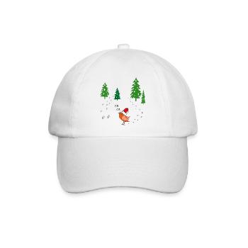 Winterwald Weihnachten - Baseballkappe - Weiß/Weiß - Vorne
