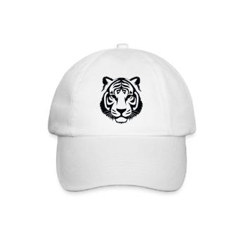 Felin Dschungel-Tigerkopf - Baseballkappe - Weiß/Weiß - Vorne