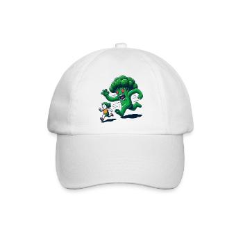 Monster Brokkoli Lustig - Baseballkappe - Weiß/Weiß - Vorne