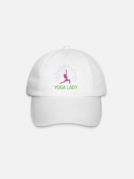 Yoga-Mädchen - Baseballkappe - Weiß/Weiß