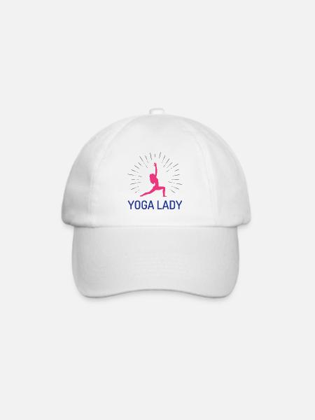 Yoga-Mädchen - Baseballkappe - Weiß/Weiß