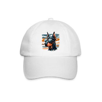 Dobermann Der Polizeihund - Baseballkappe - Weiß/Weiß - Vorne