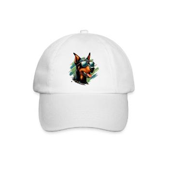 Dobermann Das Modell - Baseballkappe - Weiß/Weiß - Vorne