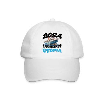 Narrenschiff Utopia, Franz Josef Strauß - Baseballkappe - Weiß/Weiß - Vorne