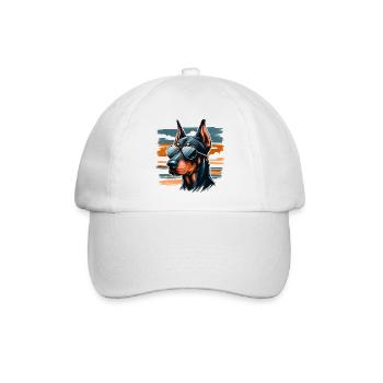 Dobermann Der Leibwächter - Baseballkappe - Weiß/Weiß - Vorne