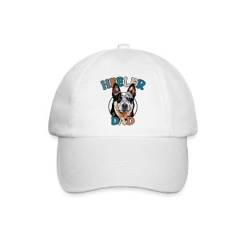 Heeler Dad Cattle Dog Hunde Vatertag Wilsigns - Baseballkappe - Weiß/Weiß - Vorne
