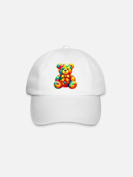 Bär - Baseballkappe - Weiß/Weiß