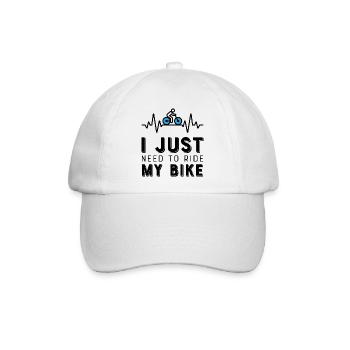Lustige Sprüche Radfahren - Baseballkappe - Weiß/Weiß - Vorne