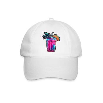 Cocktail / Bar / mixen / Drink / Exotisch / Club - Baseballkappe - Weiß/Weiß - Vorne