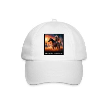 Kunst der amerikanischen Ureinwohner - Baseballkappe - Weiß/Weiß - Vorne
