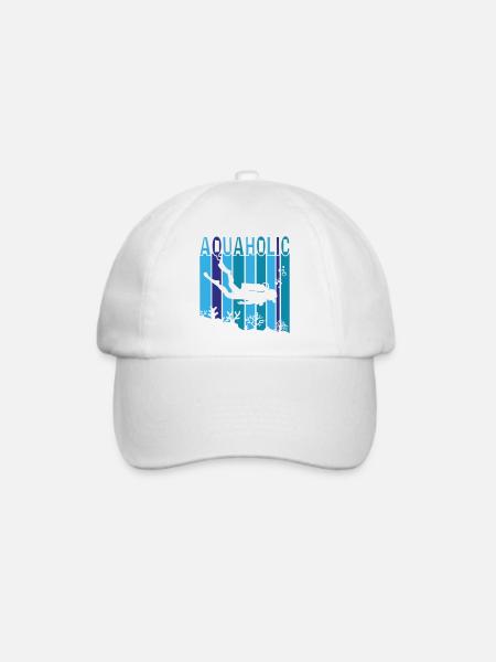 Aquaholic - Baseballkappe - Weiß/Weiß