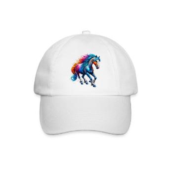 Pferd - Baseballkappe - Weiß/Weiß - Vorne