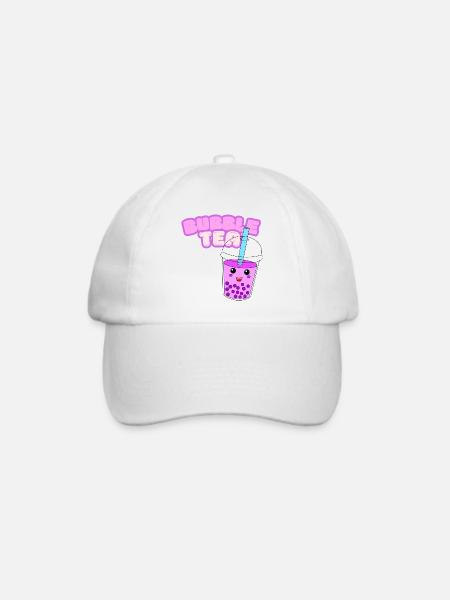 Bubble Tea Schrift - Baseballkappe - Weiß/Weiß
