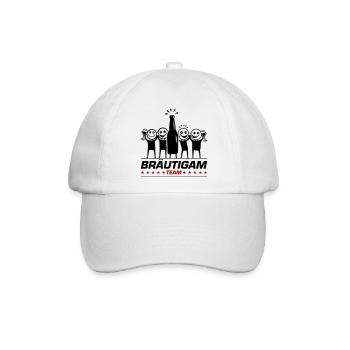 Team Bräutigam Polterhochzeit - Baseballkappe - Weiß/Weiß - Vorne