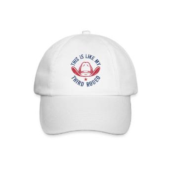 Das ist wie mein drittes Rodeo - Baseballkappe - Weiß/Weiß - Vorne