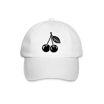 Kirsche - Baseballkappe - Weiß/Weiß - Vorne